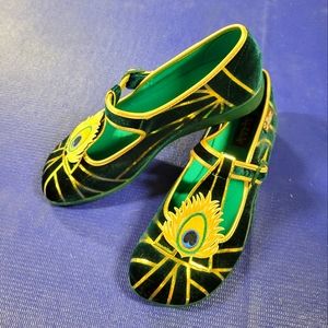 Art Deco Peacock Hot Chocolate Mary Janes